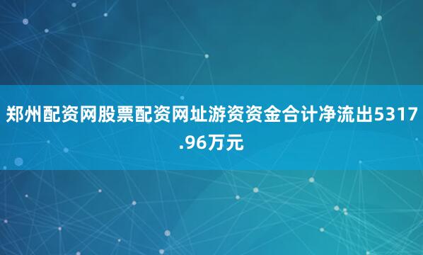 郑州配资网股票配资网址游资资金合计净流出5317.96万元